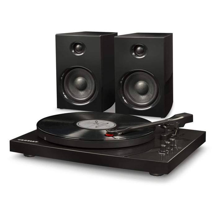 Crosley T100 Stereo Turntable With Speakers & Bluetooth - Black