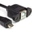 Panel Mount Extension Cables (50cm) - USB micro-B to A