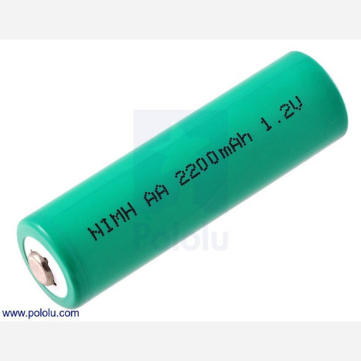 Rechargeable NiMH AA Battery: 1.2 V, 2200 mAh, 1 cell