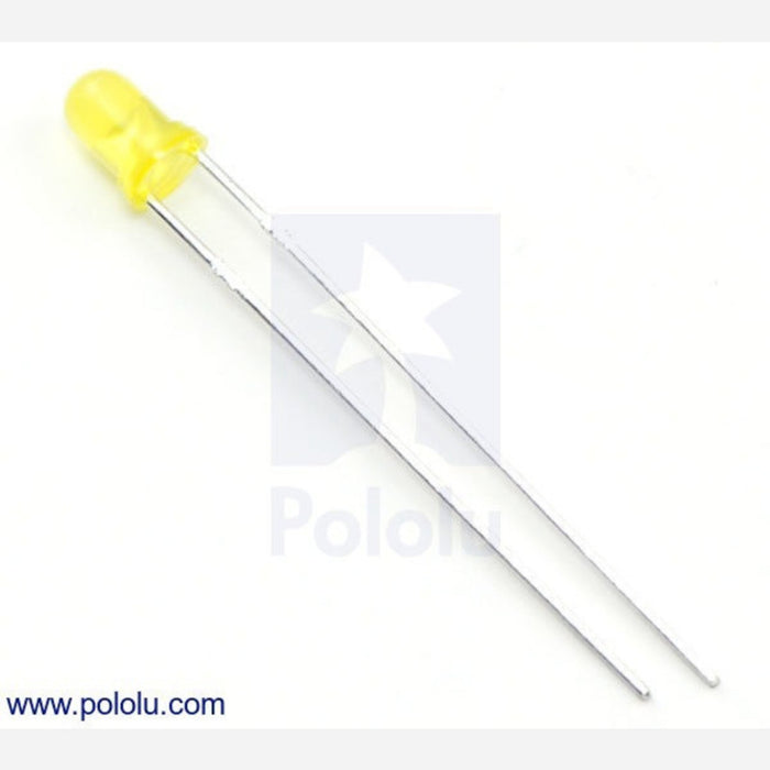 T1 (3mm) Yellow LED with Yellow Diffused Lens