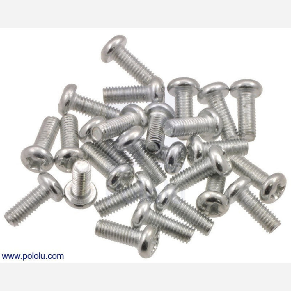 Machine Screw: M3, 8mm Length, Phillips (25-pack)