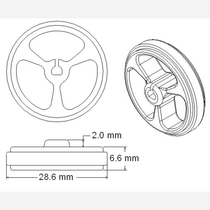 Pololu Wheel 32x7mm Pair - White