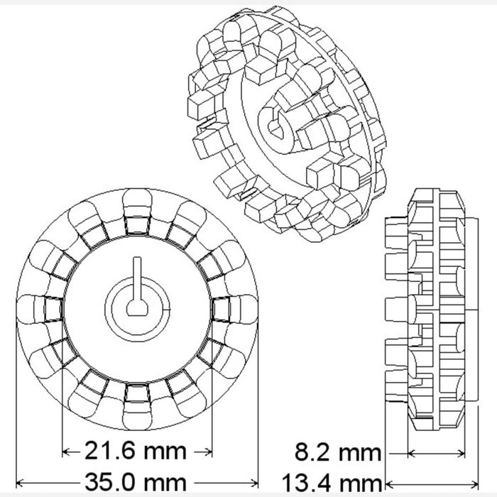 Pololu Wheel 42x19mm Pair - 42x19mm