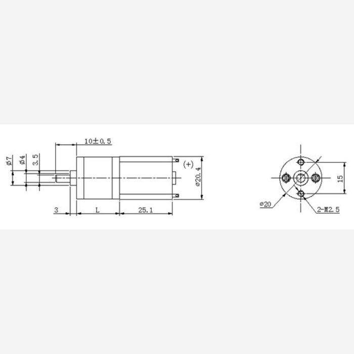 154:1 Metal Gearmotor 20Dx44L mm