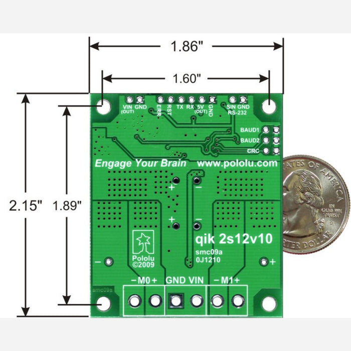 Pololu Qik 2s12v10 Dual Serial Motor Controller