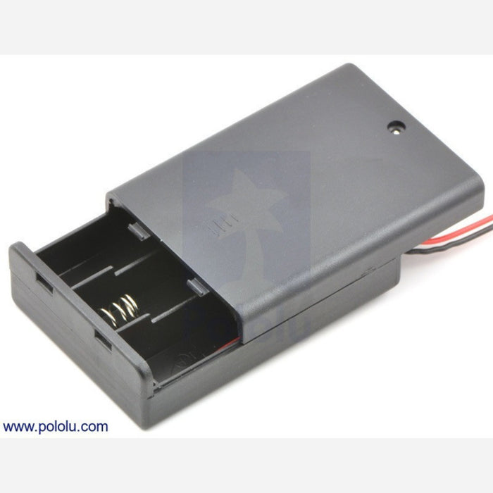 3-AA Battery Holder, Enclosed with Switch