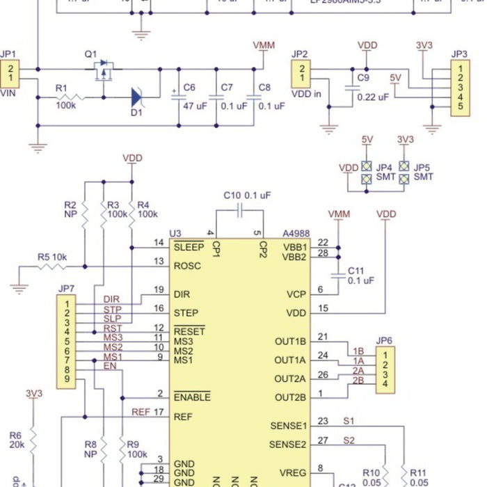 A4988 Stepper Motor Driver Carrier with Voltage Regulators