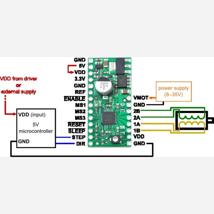 A4988 Stepper Motor Driver Carrier with Voltage Regulators