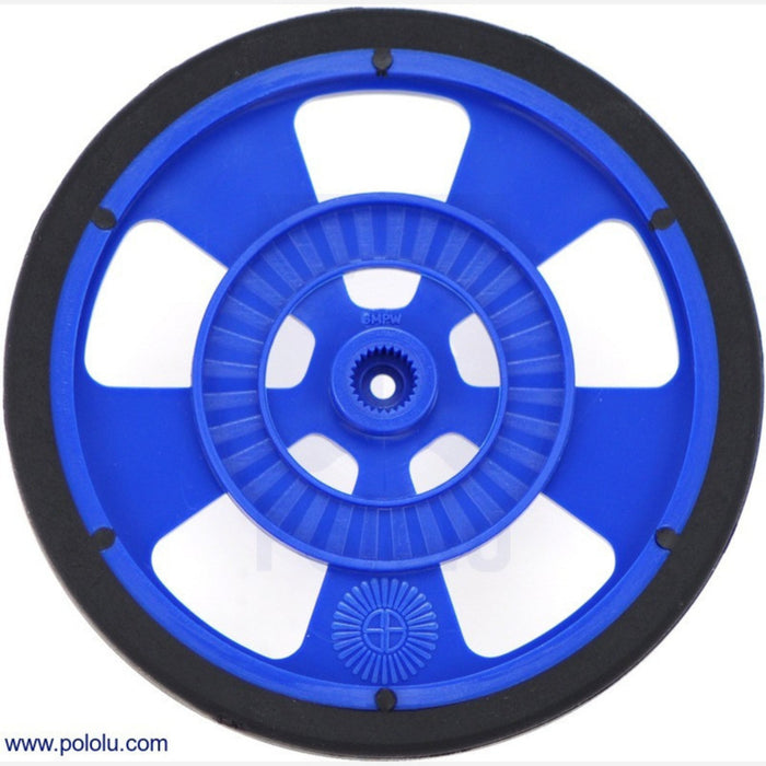 Solarbotics SW-LB BLUE Servo Wheel with Encoder Stripes, Silicone Tire