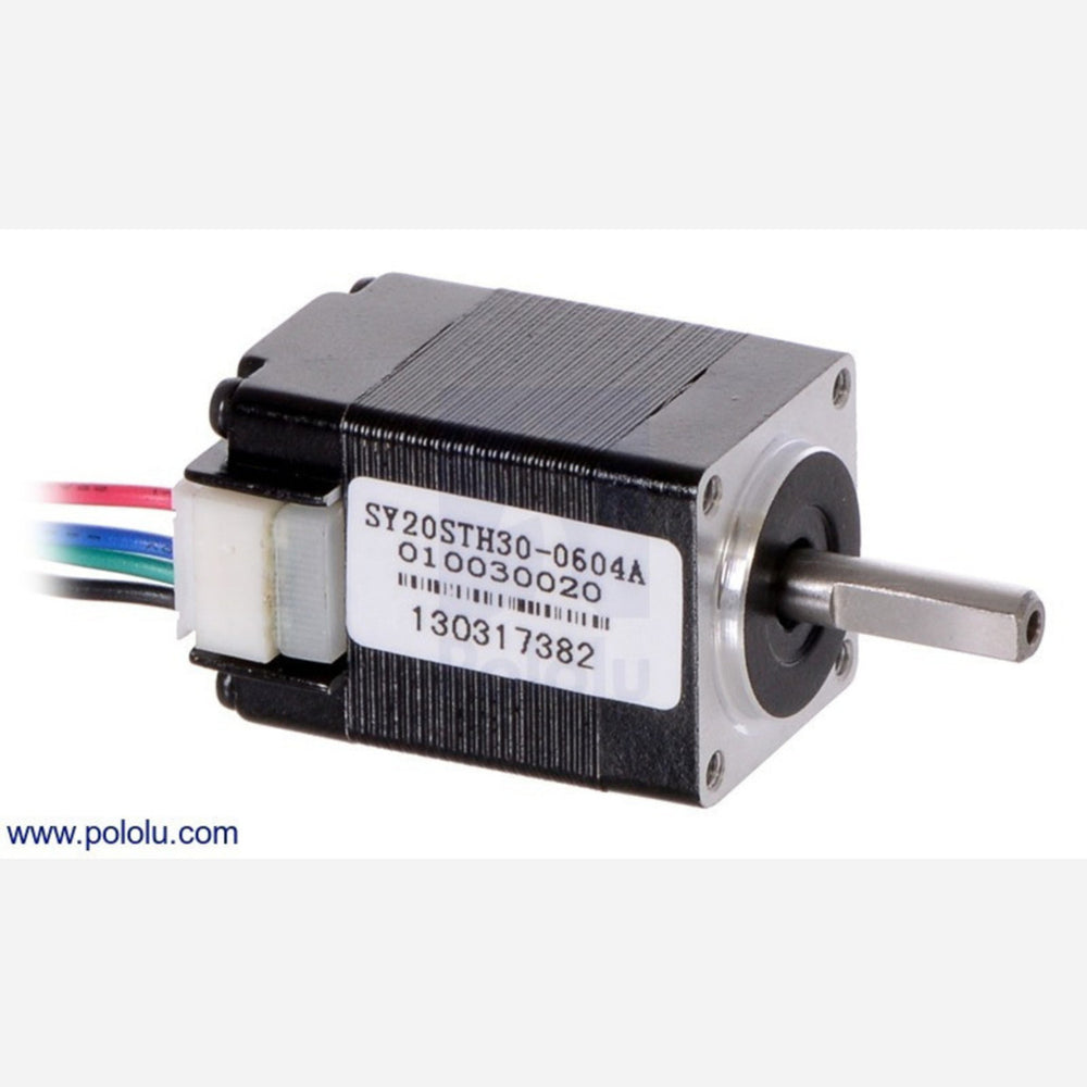 Stepper Motor: Bipolar, 200 Steps/Rev, 20x30mm, 3.9V, 0.6 A/Phase