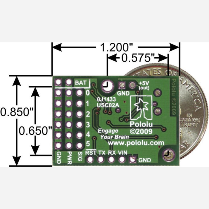 Micro Maestro 6-Channel USB Servo Controller (Assembled)