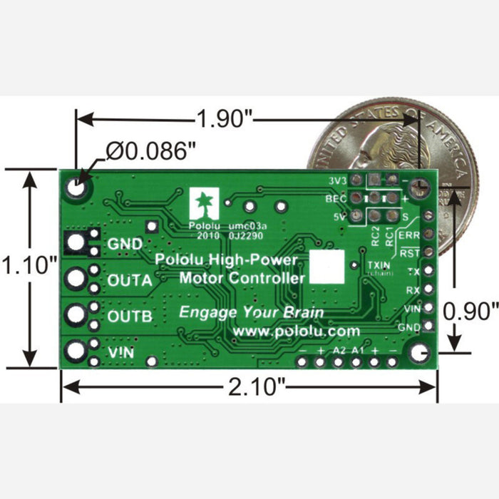 Pololu Simple Motor Controller 18v7 (Fully Assembled)