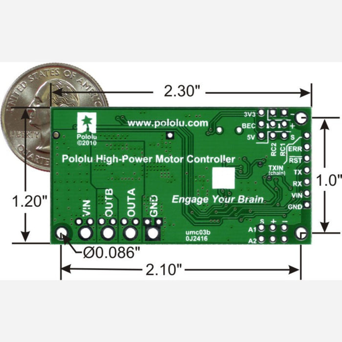 Pololu Simple High-Power Motor Controller 24v12 (Fully Assembled)