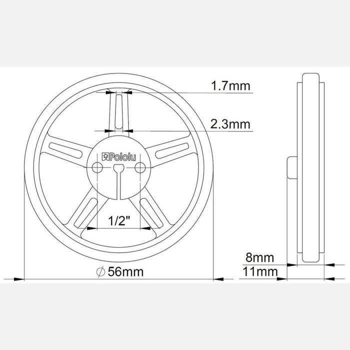 Pololu Wheel 60x8mm Pair - Red