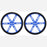 Pololu Wheel 80x10mm Pair - Blue