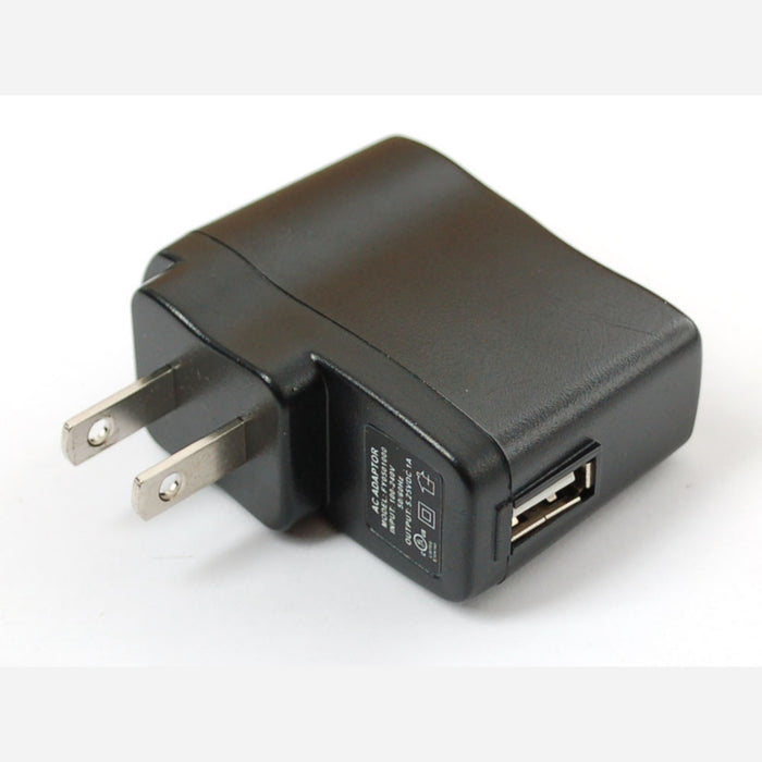 Wall Power Adapter: 5.25VDC, 1A, USB Port