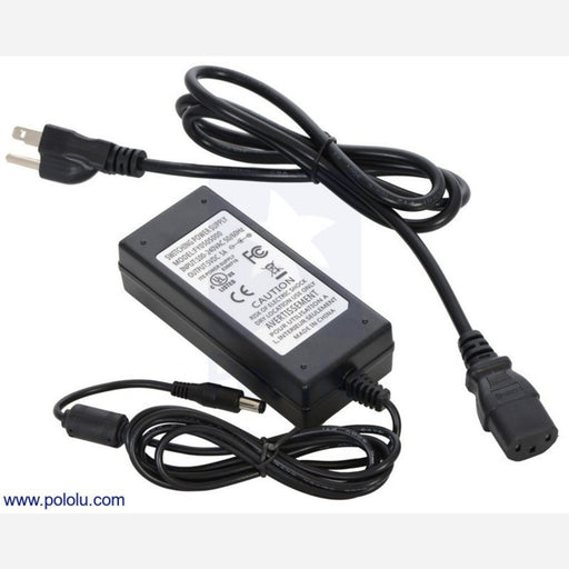 Wall Power Adapter: 5VDC, 5A, 5.5×2.1mm Barrel Jack, Center-Positive