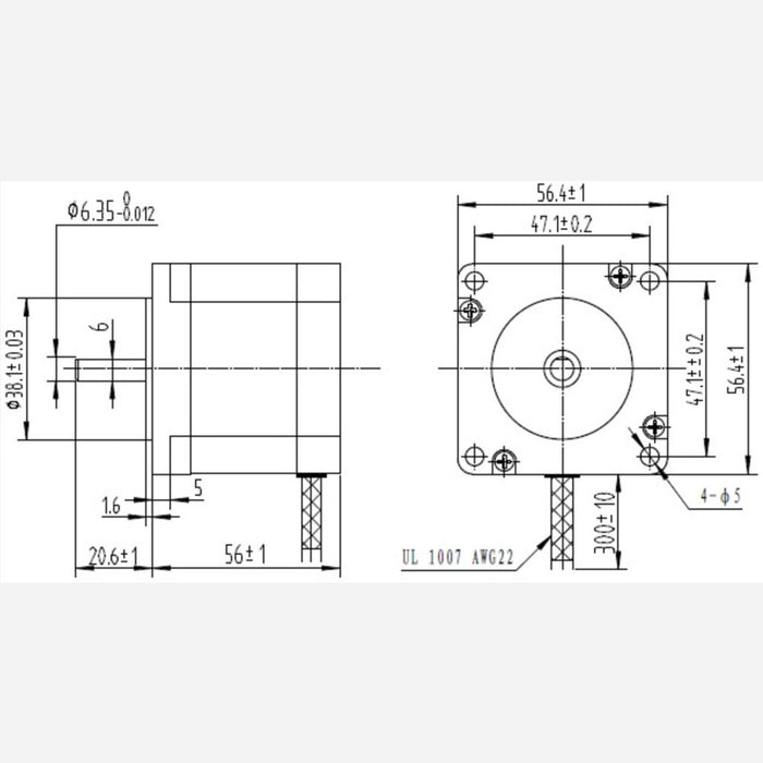 Stepper Motor: Unipolar/Bipolar, 200 Steps/Rev, 57x56mm, 3.6V, 2 A/Phase