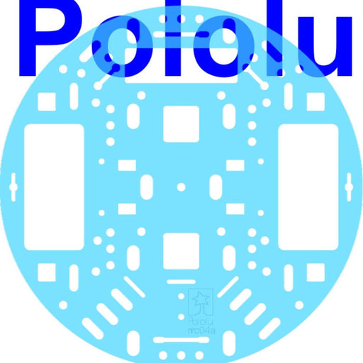 Pololu 5" Robot Chassis RRC04A Transparent Light-Blue