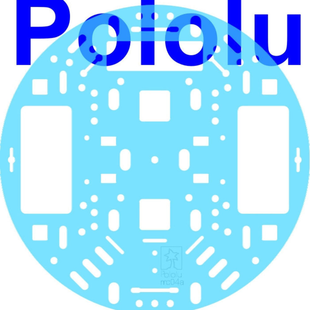 Pololu 5" Robot Chassis RRC04A Transparent Light-Blue