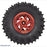 Dagu Wild Thumper Wheel 120x60mm Pair with 4mm Shaft Adapters - Metallic Red