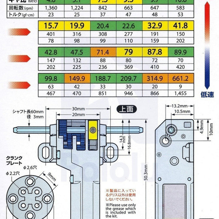 Tamiya 70188 Mini Motor Gearbox (8-Speed) Kit