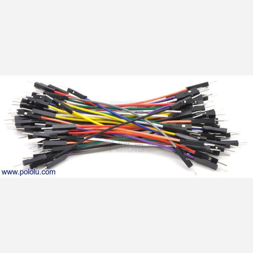 Premium Jumper Wire 50-Piece Rainbow Assortment M-M 3"