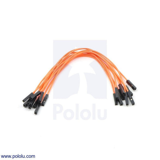 Premium Jumper Wire 10-Pack F-F 6" Orange