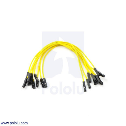 Premium Jumper Wire 10-Pack F-F 6" Yellow