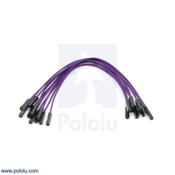 Premium Jumper Wire 10-Pack F-F 6" Purple