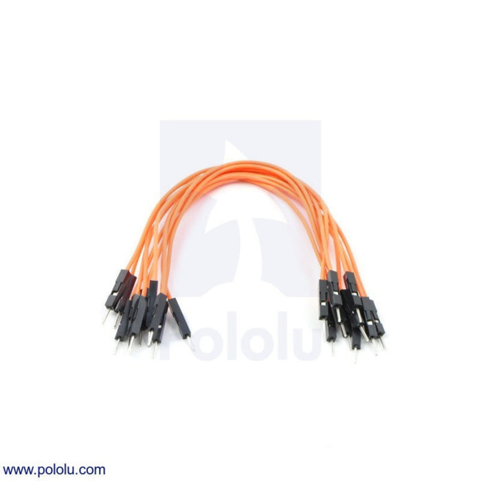 Premium Jumper Wire 10-Pack M-M 6" Orange