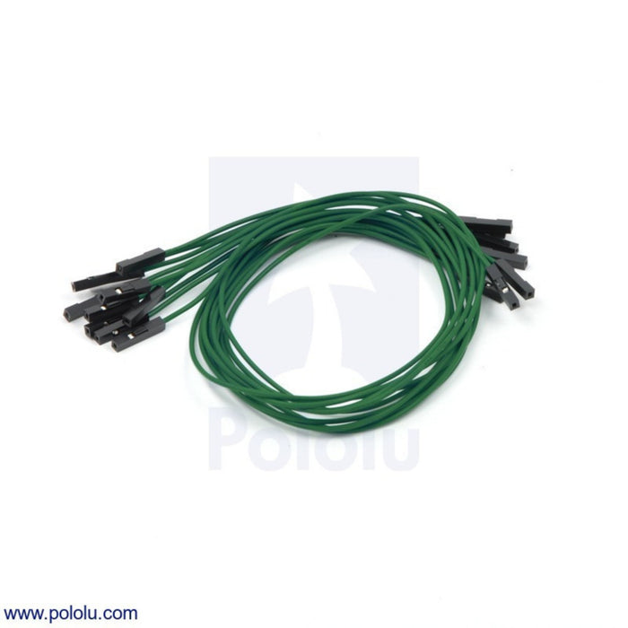 Premium Jumper Wire 10-Pack F-F 12" Green