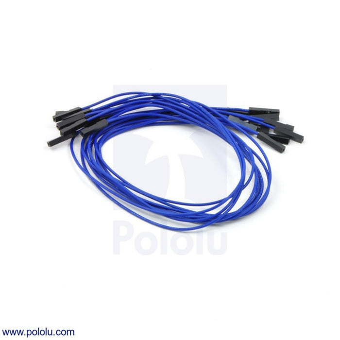 Premium Jumper Wire 10-Pack F-F 12" Blue