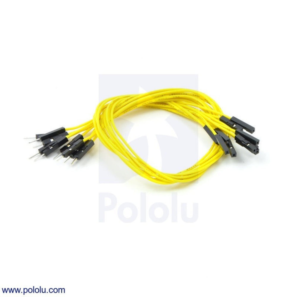 Premium Jumper Wire 10-Pack M-F 12" Yellow