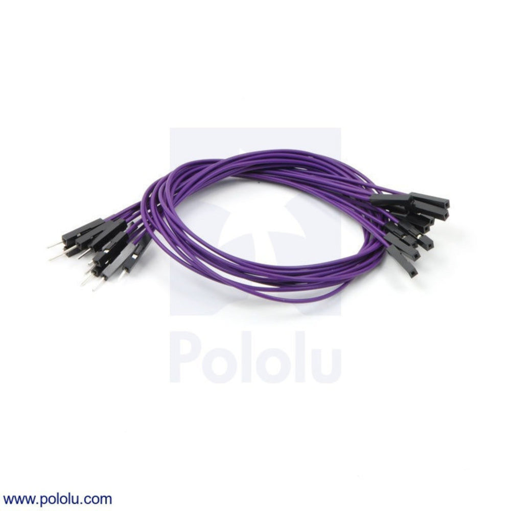 Premium Jumper Wire 10-Pack M-F 12" Purple