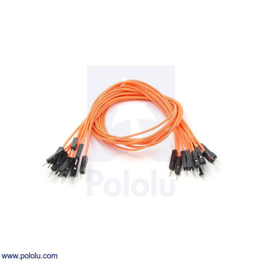 Premium Jumper Wire 10-Pack M-M 12" Orange