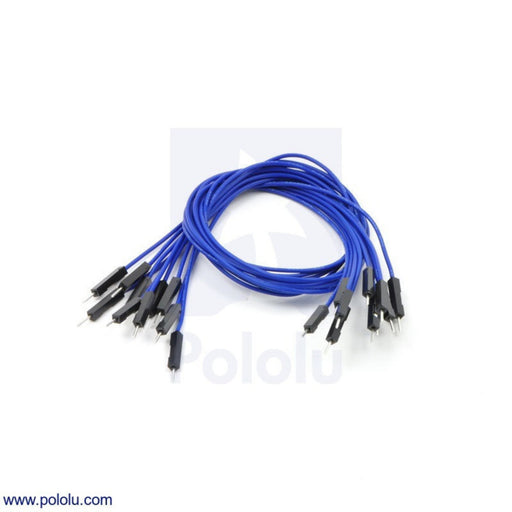 Premium Jumper Wire 10-Pack M-M 12" Blue