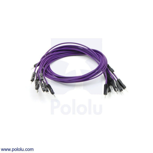 Premium Jumper Wire 10-Pack M-M 12" Purple