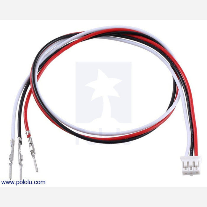 3-Pin Female JST PH-Style Cable (30 cm) with Male Pins for 0.1" Housings