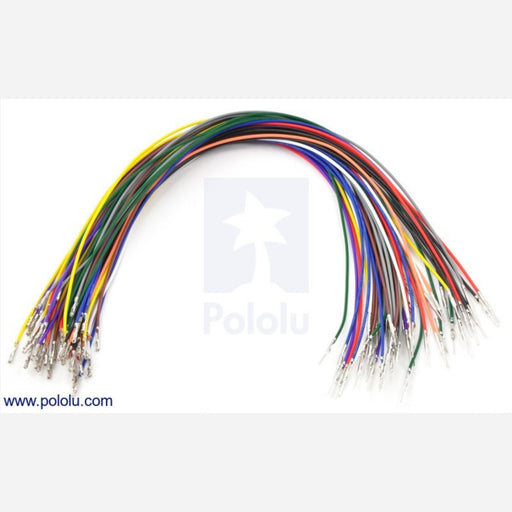 Wires with Pre-crimped Terminals 50-Piece Rainbow Assortment M-F 12"