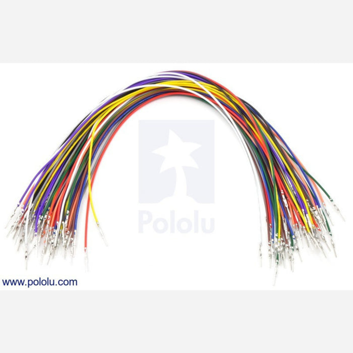 Wires with Pre-crimped Terminals 50-Piece Rainbow Assortment M-M 12"