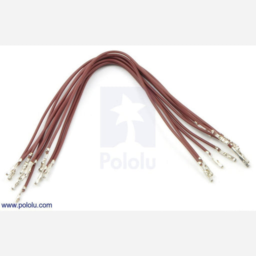 Wires with Pre-crimped Terminals 10-Pack F-F 6" Brown