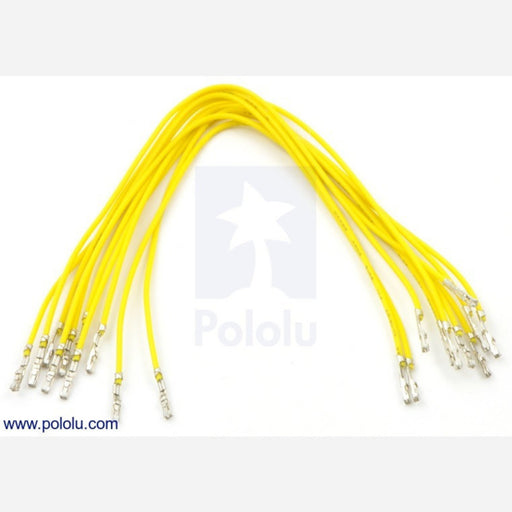 Wires with Pre-crimped Terminals 10-Pack F-F 6" Yellow