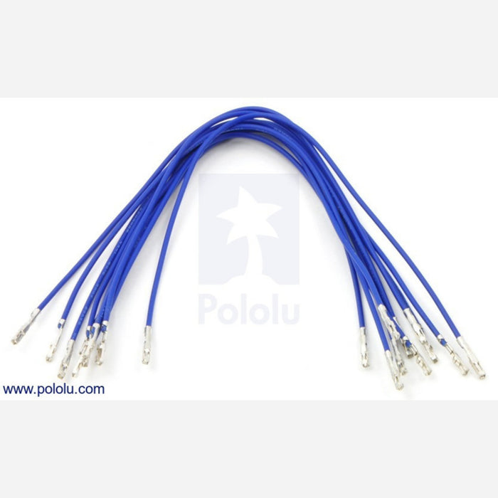 Wires with Pre-crimped Terminals 10-Pack F-F 6" Blue