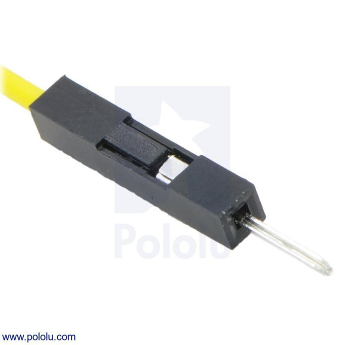 Wires with Pre-crimped Terminals 10-Pack M-M 6" Yellow