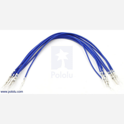 Wires with Pre-crimped Terminals 10-Pack M-M 6" Blue