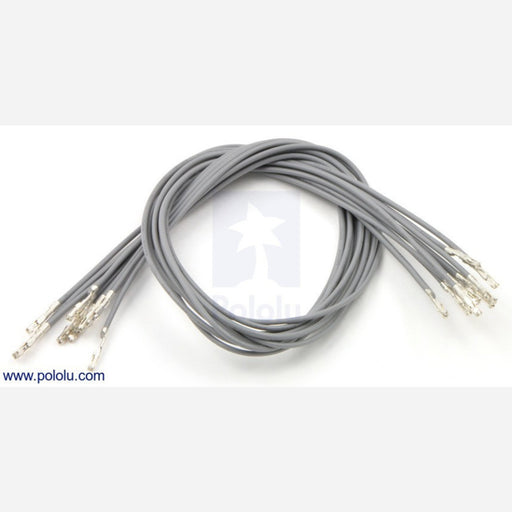 Wires with Pre-crimped Terminals 10-Pack F-F 12" Gray