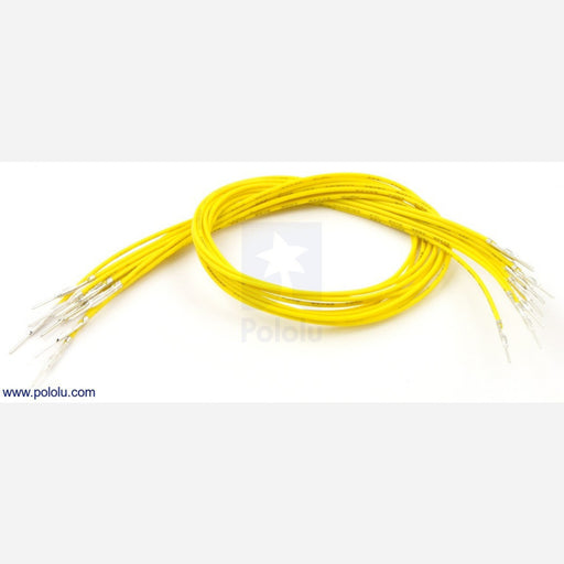 Wires with Pre-crimped Terminals 10-Pack M-M 12" Yellow