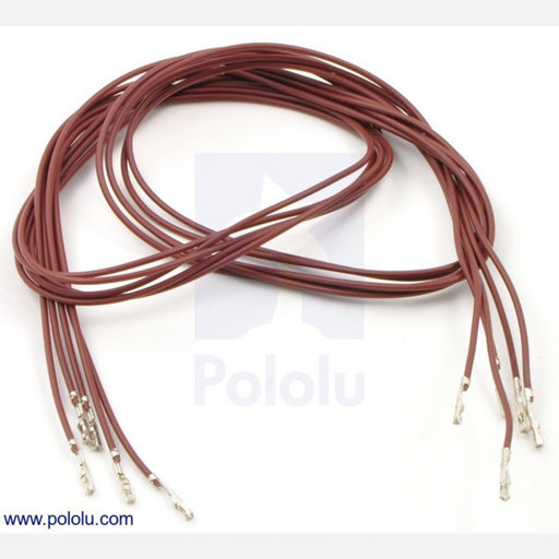 Wires with Pre-crimped Terminals 5-Pack F-F 24" Brown