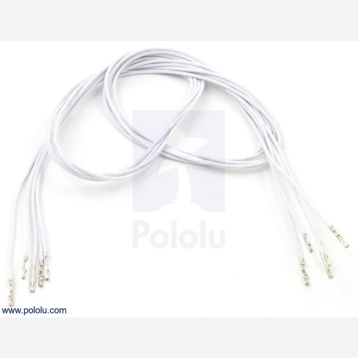 Wires with Pre-crimped Terminals 5-Pack F-F 24" White